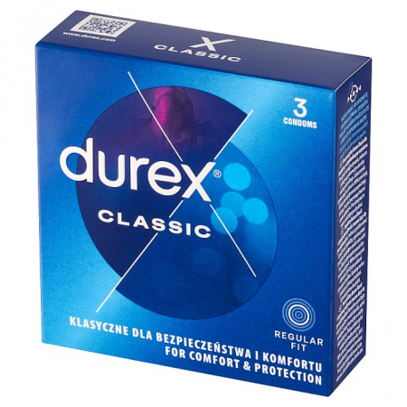 DUREX CLASSIC Prezerwatywy klasyczne 3 szt.