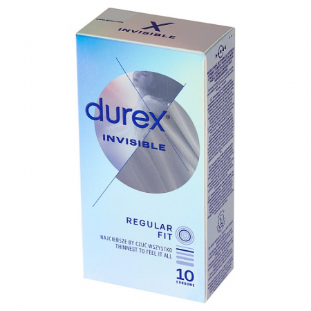 DUREX INVISIBLE Prezerwatywy dla większej bliskości 10 szt. / Bezpieczny sex