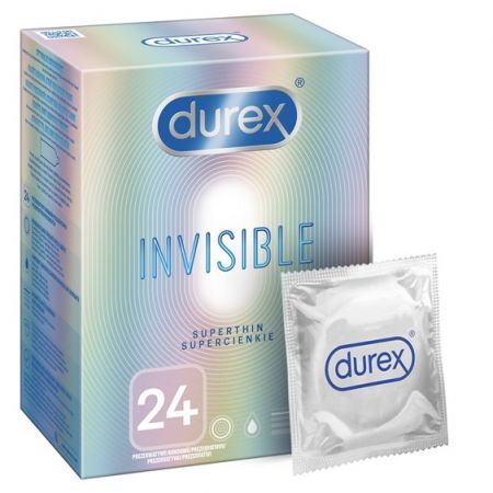 Durex Invisible Supercienkie  Prezerwatywy 24 sztuki