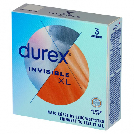 Durex Invisible XL Prezerwatywy  3 szt.