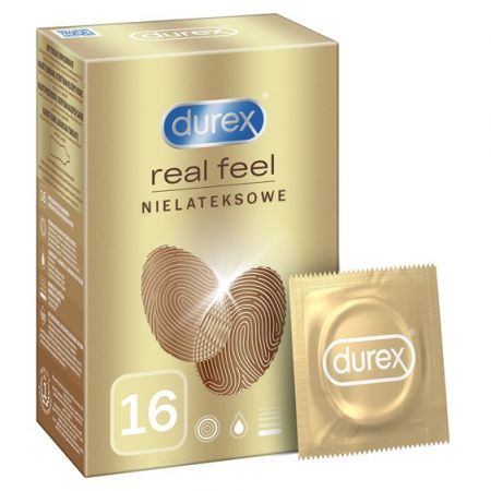 Durex prezerwatywy bez lateksu Real Feel 16 szt bezlateksowe