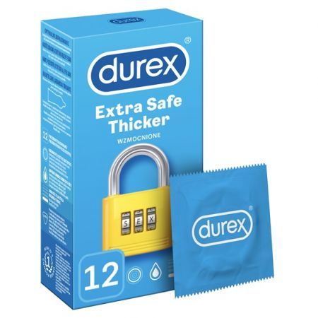Durex prezerwatywy Extra Safe 12 szt grubsze nawilżane