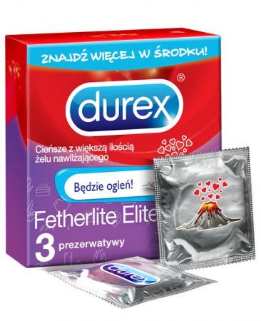 Durex prezerwatywy Fetherlite Elite Emoji 3 szt ultracienkie emotki