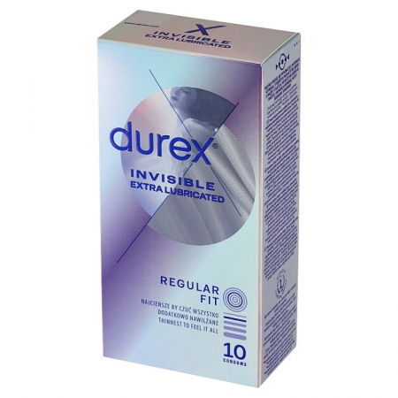 Durex prezerwatywy Invisible dodatkowo nawilżane 10 szt cienkie