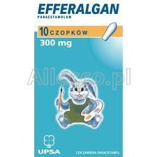 Efferalgan 300 mg 10 czopków doodbytniczych