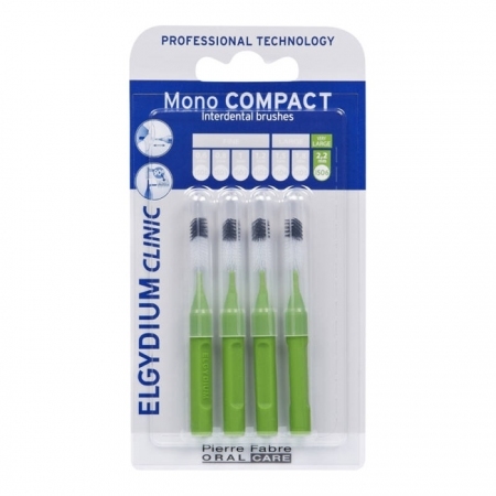 Elgydium Clinic Mono Compact szczoteczki międzyzębowe 2,2 mm zielone, 4 szt.