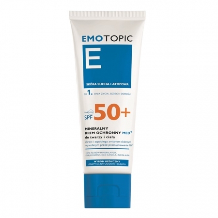 Emotopic Mineralny krem ochronny SPF 50+ do twarzy i ciała, 75 ml