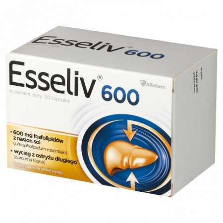 Esseliv 600 mg kapsułki wspierające wątrobę, 50 szt.