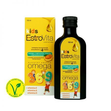 EstroVita Kids płyn o smaku bananowo - pomarańczowym 150 ml