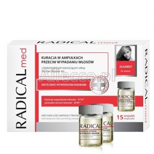 FARMONA RADICAL Med Kuracja w ampułkach przeciw wypadaniu włosów dla kobiet 15 ampułek / Wypadanie włosów