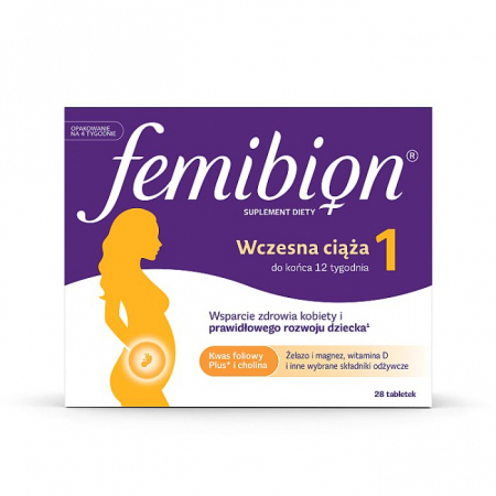 Femibion 1 Wczesna ciąża 28 tabletek powlekanych