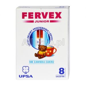 Fervex Junior 8 saszetek z proszkiem do sporządzenia roztworu