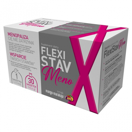 FlexiStav Meno saszetki dla kobiet na mocne stawy i objawy menopauzy, 30 szt.