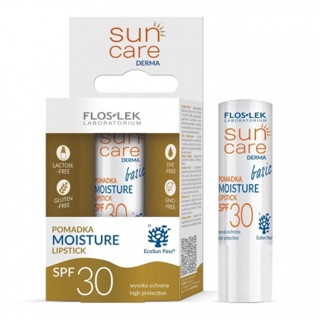 Flos-Lek Sun Care Derma Moisture SPF30 Pomadka ochronna z filtrem, 4 g