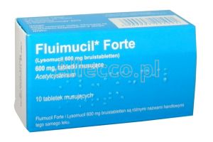 Fluimucil Forte 600 mg 10 tabletek musujących IMPORT RÓWNOLEGŁY