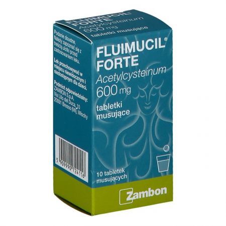 Fluimucil Forte 600 mg 10 tabletek