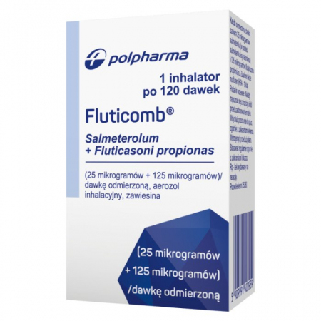 Fluticomb (25 mcg + 125 mcg)/dawkę aerozol z zawiesiną do inhalacji, 120 dawek