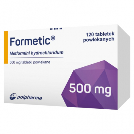 Formetic 500 mg, 120 tabletek powlekanych 