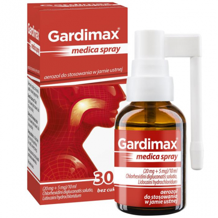 Gardimax medica spray na stany zapalne gardła i jamy ustnej, 30 ml