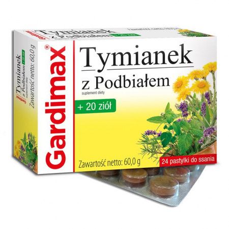 Gardimax Tymianek z Podbiałem 20 ziół 24 past.