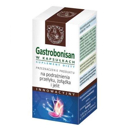 Gastrobonisan kapsułki na podrażnienia przełyku żołądka i jelit, 60 szt.