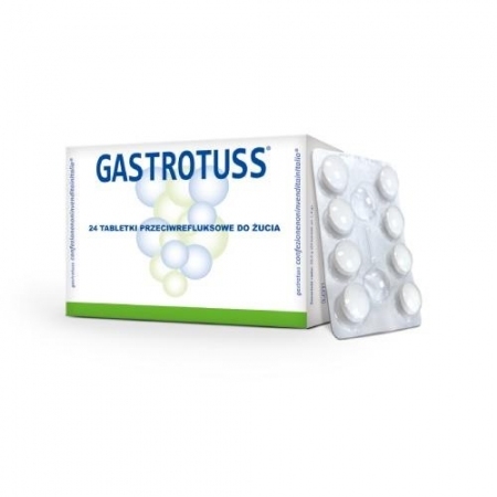Gastrotuss tabletki do żucia przeciwrefluksowe na zgagę, 24 szt.