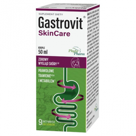 Gastrovit SkinCare krople na zdrowy wygląd skóry i trawienie, 50 ml