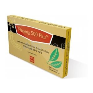 Ginseng 500 Plus Żeń-szeń & Miód 10 fiol. a 10 ml