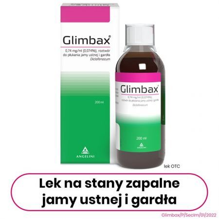 Glimbax 0,74 mg/ml roztwór do płukania jamy ustnej i gardła 200 ml