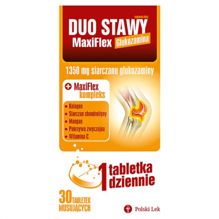 Glukozamina Duo Stawy Maxiflex (smak pomarańczowy) 30 tabl.