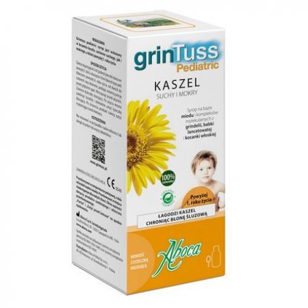 GrinTuss Pediatric syrop na kaszel suchy i mokry dla dzieci, 128 g