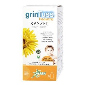 GrinTuss Pediatric syrop na kaszel suchy i mokry dla dzieci, 210 g