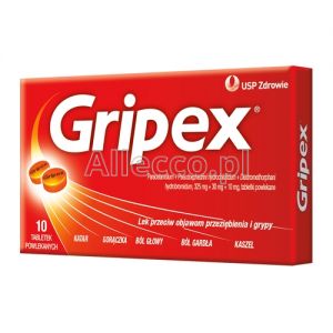 Gripex 10 tabletek powlekanych