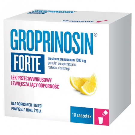 Groprinosin Forte 1000 mg przeciwwirusowy na odporność saszetki, 10 szt.