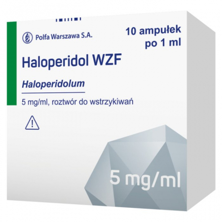 Haloperidol WZF 5 mg/1ml, roztwór do wstrzykiwań 10 ampułek