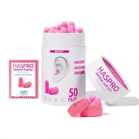HASPRO Tube50 Stopery do uszu (różowe) 50 par
