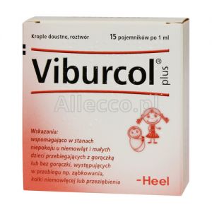HEEL Viburcol Plus krople doustne 15 pojemników po 1 ml / Ból u dzieci