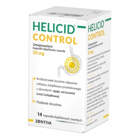 Helicid Control 10 mg 14 kapsułek dojelitowych twardych