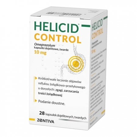 Helicid Control 10 mg 28 kapsułek dojelitowych twardych
