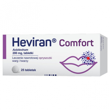 Heviran Comfort 200 mg 25 tabletek / Opryszczka