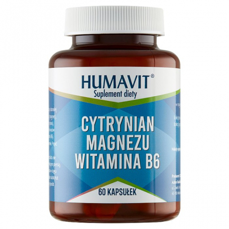 Humavit Cytrynian Magnezu + Witamina B6 60 kapsułek