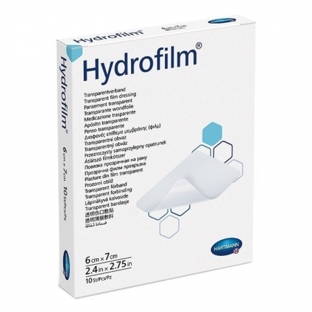 Hydrofilm opatrunek foliowy jałowy 6 cm x 7 cm samoprzylepny, 10 szt.