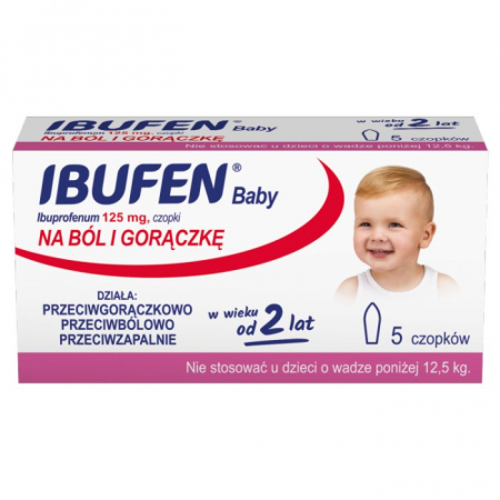 Ibufen Baby 125 mg 5 czopków