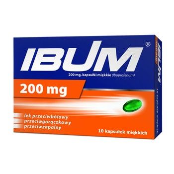 Ibum 200 mg 10 kapsułek elastycznych / Ból