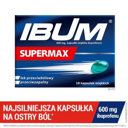 Ibum Supermax 600 mg 10 kapsułek miękkich