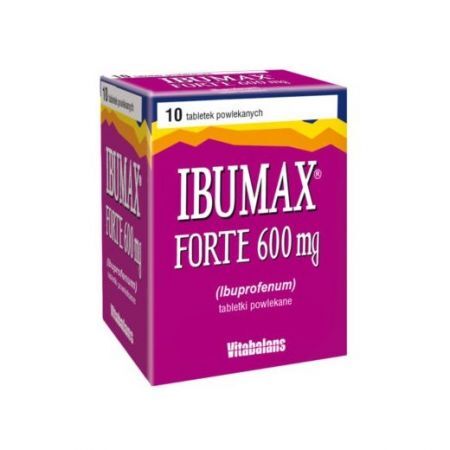 Ibumax Forte 600 mg 10 tabletek powlekanych