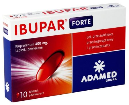 Ibupar Forte 400 mg 10 tabletek powlekanych
