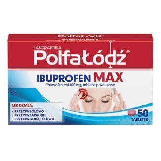 Ibuprofen Max 400 mg 50 tabletek powlekanych