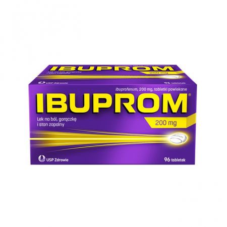 Ibuprom tabletki powlekane ibuprofen 200 mg, 96 szt.