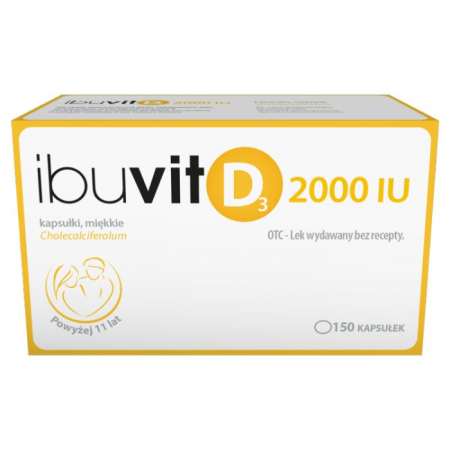 Ibuvit D3 2000 IU kapsułki miękkie z witaminą D, 150 szt.
